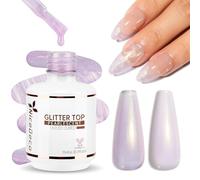 Nicedeco Brillante Perle Top Coat Gel Vernis à Ongles Semi Permanent Nacré Glitter Finish UV LED Longue Durée 15ML - 013