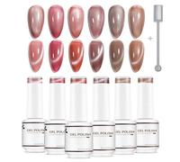 Nicedeco Lot de 6 Vernis Semi Permanent Magnétique, Holographique Pailleté Oeil de Chat Vernis à ongles UV LED Brillant 8ml - Kit 30