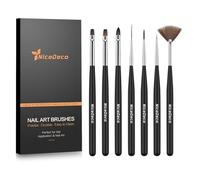 Nicedeco Lot de Pinceau Nail Art 7 Pièces Dessin Stylo Ensemble Outil À Ongles Outils de Manucure pour Salon DIY à la Maison