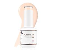 Nicedeco Rubber Base 15ML Vernis Semi Permanent Gel Sans HEMA Naturel Nude UV LED Gel Polish Renforcement et Réparation de Manucure Nail Art (R08)