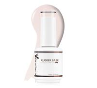 Nicedeco Rubber Base 15ML Vernis Semi Permanent Gel Sans HEMA Naturel Nude UV LED Gel Polish Renforcement et Réparation de Manucure Nail Art (R09)