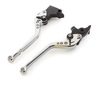 NICEDOLL Leviers de frein d'embrayage CNC pour RE Interceptor INT650 Continental GT 650 / Scram 411 2022-2023 / GT 535 2013-2018 - Longs réglables - Argenté