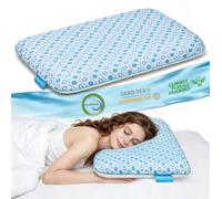 Niceeday Oreiller en mousse à mémoire de forme ultra fin de 5,7 cm avec gel rafraîchissant, coussin plat respirant pour dormir sur le ventre et le dos, housse lavable