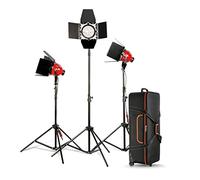 NiceFoto Lumière Continue Studio kit 3X 800W Mandarine avec dimmer DGR-800 S