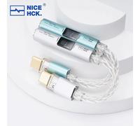 NICEHCK NK1 MAX câble adaptateur CX31993 puce de décodage MAX97220 OP-AMP HiFi Portable type-c 3.5mm DAC amplificateur fil plaqué argent Mint Green