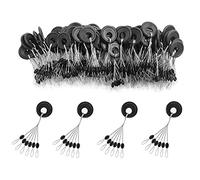 Nicejoy Bouchon De Pêche en Caoutchouc Bober 6 en 1 Bobber Bead Buard Line Stops Space Bean Set Noir 600pcs M