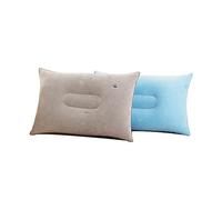 Nicejoy Coussin Plage Oreiller Gonflable Plage 2pcs Coussin d'air Gonflable Oreiller Place Napping Compact Camping Backpacking Extérieur Blow Up d'air - Gris Et Bleu