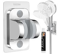 NICEKOOL Support Pomme Douche Réglable - Support de Douche, Support Mural Douche, Support Tête Douche, Acier Inoxydable, sans Perceuse, Pose de Colle Fixe, Imperméable