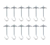 NiceLand 12 Pièces Crochet de Plafond, M4 / 90mm Crochet Plafond Suspension Crochet en Métal Multifonctionnel Fixation Plafond pour Plantes Suspendues Lustres Installations Somestiques