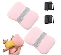 Nicelifehack Double Sided Bath Foaming Bag, 2-in-1 Exfoliating Bar Soap Pouch, Exfoliating Mesh Pouch for Bar Soap Anti Slip Soap Holder, Quick Lather & Reusable Mesh for Men & Women(Light Pink*2)