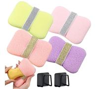 Nicelifehack Double Sided Bath Foaming Bag, 2-in-1 Exfoliating Bar Soap Pouch, Exfoliating Mesh Pouch for Bar Soap Anti Slip Soap Holder, Quick Lather & Reusable Mesh for Men & Women(4Pcs)
