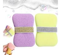 Nicelifehack Double-Sided Bath Foaming Bag, 2-in-1 Exfoliating Bar Soap Pouch, Portable Net Sponges for Shower,Quick Lather & Reusable Mesh Soap Holder for Men & Women (2pcs-D)