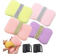 Nicelifehack Double Sided Bath Foaming Bag, 2-in-1 Exfoliating Bar Soap Pouch, Women's Portable Fun Soap Face Wash Sponge, Quick Lather & Reusable Mesh for Men & Women (4pcs Mix)