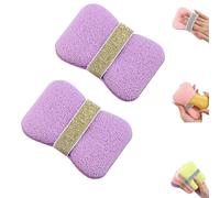 Nicelifehack Double-Sided Bath Foaming Bag, 2 in 1 Nicelifehack Bath Sponges,Sponges for Shower Exfoliating,Quick Lather & Reusable Mesh for Men & Women (purple 2pcs)