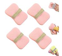 Nicelifehack Double-Sided Bath Foaming Bag, 2 in 1 Nicelifehack Bath Sponges,Sponges for Shower Exfoliating,Quick Lather & Reusable Mesh for Men & Women (pink 4pcs)