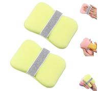 Nicelifehack Double-Sided Bath Foaming Bag, 2 in 1 Nicelifehack Bath Sponges,Sponges for Shower Exfoliating,Quick Lather & Reusable Mesh for Men & Women (yellow 2pcs)