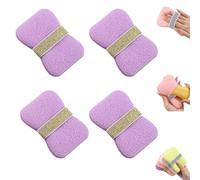 Nicelifehack Double-Sided Bath Foaming Bag, 2 in 1 Nicelifehack Bath Sponges,Sponges for Shower Exfoliating,Quick Lather & Reusable Mesh for Men & Women (purple 4pcs)