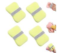 Nicelifehack Double-Sided Bath Foaming Bag, 2 in 1 Nicelifehack Bath Sponges,Sponges for Shower Exfoliating,Quick Lather & Reusable Mesh for Men & Women (yellow 4pcs)