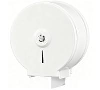 NICEME Distributeur de Serviettes en Papier - Distributeur de Serviettes en Acier Inoxydable verrouillable - Porte-Papier Toilette Professionnels - Diamètre 255mm Broche 40mm - Blanc