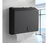 NICEME Distributeur Essuie Mains Mural, Distributeur Papier Essuie Main Acier Inoxydable, Distributeur Papier Essuie Main Pliés en Z, Verrouillable, Peut Contenir 250-400 Papiers