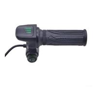 Niceminiwall 4Bike Poignée d'accélérateur pour vélo électrique 48 V 6 broches étanche avec interrupteur d'arrêt et affichage de tension réelle, compatible avec 7/8" (22 mm)