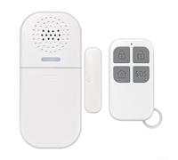 Niceminiwall Alarme de porte sans fil avec télécommande, volume réglable 130 dB, capteur de son et de lumière pour la sécurité de la maison, 5 modes, y compris SOS et carillon d'ouverture de porte