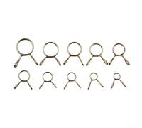 Niceminiwall Assortiment de 126 colliers de serrage à ressort de 5 à 14 mm pour tuyaux de carburant, d'huile et d'eau, compatibles avec motos, VTT, bateaux et