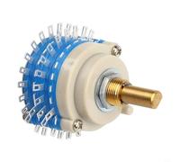 Niceminiwall Atténuateur rotatif 2 pôles 24 étapes, potentiomètre compact 2 x 24 positions pour un contrôle précis du volume et le routage du signal dans les projets électroniques de bricolage, 6 mm