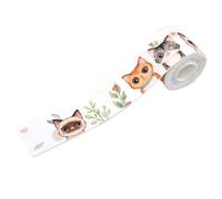 Niceminiwall Bandes absorbantes d'eau 8 cm x 280 cm en tissu non tissé réutilisable barrière d'humidité pour fenêtres, éviers, comptoirs, cuisinière, facile à couper et à installer (chaton mignon)