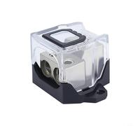 Niceminiwall Bloc de distribution d'alimentation à 2 voies en alliage de zinc pour audio de voiture, calibre 0/2/4 à 4/8 avec base en polycarbonate haute température et protection