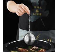 Niceminiwall Boule à thé en acier inoxydable avec chaîne, filtre à thé en maille 304 de qualité alimentaire pour assaisonnement en vrac, filtre d'assaisonnement pour épices et herbes pour infuser dans