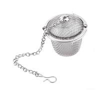 Niceminiwall Boule à thé en acier inoxydable - Filtre en maille pour thé en vrac ou épices avec chaîne, outil de cuisine réutilisable pour infuser du thé chaud ou froid, plusieurs tailles (6,5 cm)