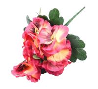 Niceminiwall Bouquet de pensées artificielles de 26 cm pour fête de mariage, maison, maison, bouquet de petites fleurs artificielles, fournitures de loisirs créatifs (orange)