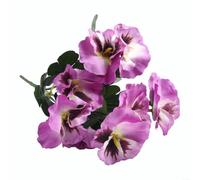 Niceminiwall Bouquet de pensées artificielles de 26 cm pour fête de mariage, maison, maison, bouquet de petites fleurs artificielles, fournitures d'artisanat floral (violet)