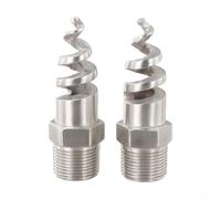 Niceminiwall Buse d'atomisation en spirale en acier inoxydable pour nettoyage industriel et dépoussiérage, angle de pulvérisation de 120°, design anti-encrassement, 42 x 13 mm, 54 x 16 mm, 70 x 20 mm