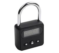 Niceminiwall Cadenas électronique Momentr en métal avec écran LCD, rechargeable par USB, design résistant aux éclaboussures, compte à rebours maximum de 999 heures pour l'extérieur ou pour une