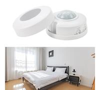 Niceminiwall Capteur de corps humain infrarouge monté au plafond avec détection à 360 degrés et retard réglable pour la maison et l'espace public, AC220-240V