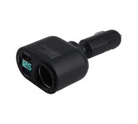 Niceminiwall Chargeur répartiteur de prise de voiture avec charge rapide .0 et port de type C 22,5 W adaptateur d'alimentation 12-24 V double USB pour véhicules, camions, SUV, affichage numérique de