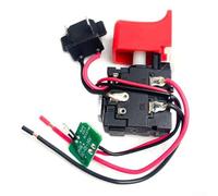 Niceminiwall Commutateur de déclenchement de rechange pour perceuse électrique, déclencheur de contrôle de vitesse réglable avec lumière intégrée, compatible avec les perceuses électriques et d'angle