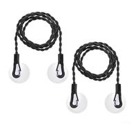 Niceminiwall Corde à linge élastique d'extérieur pour camping, randonnée et voyage - Corde en nylon extensible jusqu'à 4,5 m avec crochets et ventouses, portable et légère Lau
