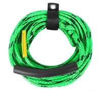 Niceminiwall Corde de remorquage professionnelle de 18,2 m avec poignée en mousse, ligne de sports nautiques pour tubes, wakeboard, kneeboard, ski nautique, capacité de 3 cyclistes, parfaite pour