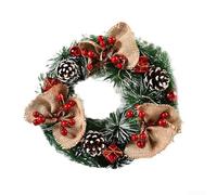 Niceminiwall Couronne de Noël artificielle réutilisable pour porte, tombe, escalier, arbre de Noël, jardin, cour, décoration de Noël (B)