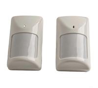 Niceminiwall Détecteur de mouvement infrarouge PIR pour la sécurité de la maison, capteur grand angle de 110 ° avec support, impulsion réglable à 3 niveaux, anti-RFI et alarme N.O/N.C (2 pièces)