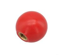 Niceminiwall Écrou à billes avec poignée de machine-outil avec noyau en laiton pour tour, mécanique, production de verre, équipement alimentaire et industrie du bois (M10-35rouge)