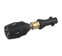 Niceminiwall Embouts de buse de pulvérisation 5 en 1 pour nettoyeur haute pression avec adaptateur à connexion rapide de 6,35 mm compatible avec K2 K3 K4 K5 K6 multi-angle en acier inoxydable
