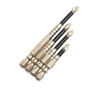 Niceminiwall Embouts de tournevis cruciformes magnétiques PH2 en alliage d'acier avec tige hexagonale antidérapante de 6,35 mm pour perceuses et tournevis, lot de 3, 4 ou 5 pièces (D)
