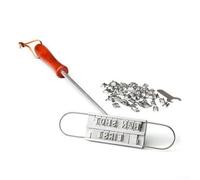 Niceminiwall Fer à marquer BBQ pour viande, steaks et hamburgers - 55 tampons interchangeables en alliage d'aluminium avec poignée en bois résistant à la chaleur, portable pour Gard