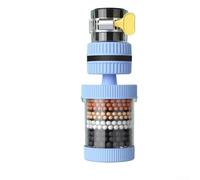 Niceminiwall Filtre à eau de robinet de cuisine pour purification de l'eau du robinet avec pomme de douche anti-éclaboussures, technologie d'économie d'eau, compatible avec standard (bleu)