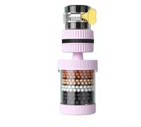 Niceminiwall Filtre de robinet d'interface pour purification de l'eau du robinet de cuisine, design anti-éclaboussures, économie d'eau, compatible avec la plupart des modèles standard (rose)