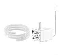 Niceminiwall Fontaine submersible pour animaux de compagnie avec alimentation USB et arrêt automatique pour chats et animaux de compagnie, levage de 1,5 m, débit de 200 l/h, valve de débit réglable et